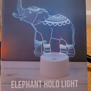 Elephant hologram light decor
